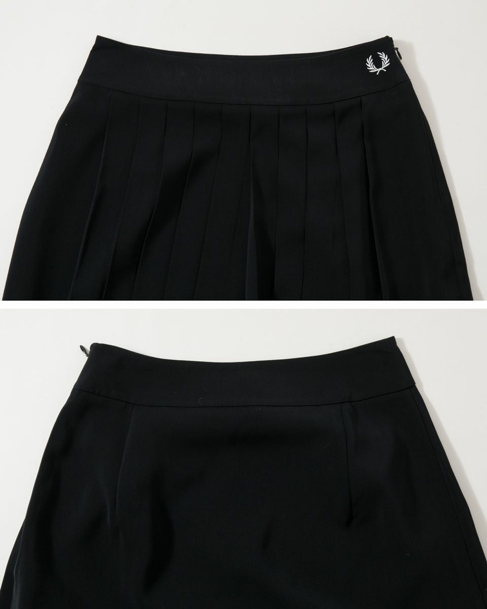 フレッドペリー プリーツ スカート ロング 膝下 FRED PERRY E1106