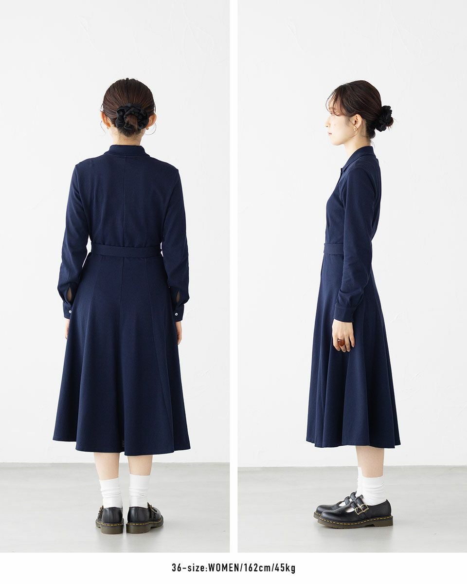 ラコステ 鹿の子地ポロカラーシャツドレス LACOSTE EF5299-99