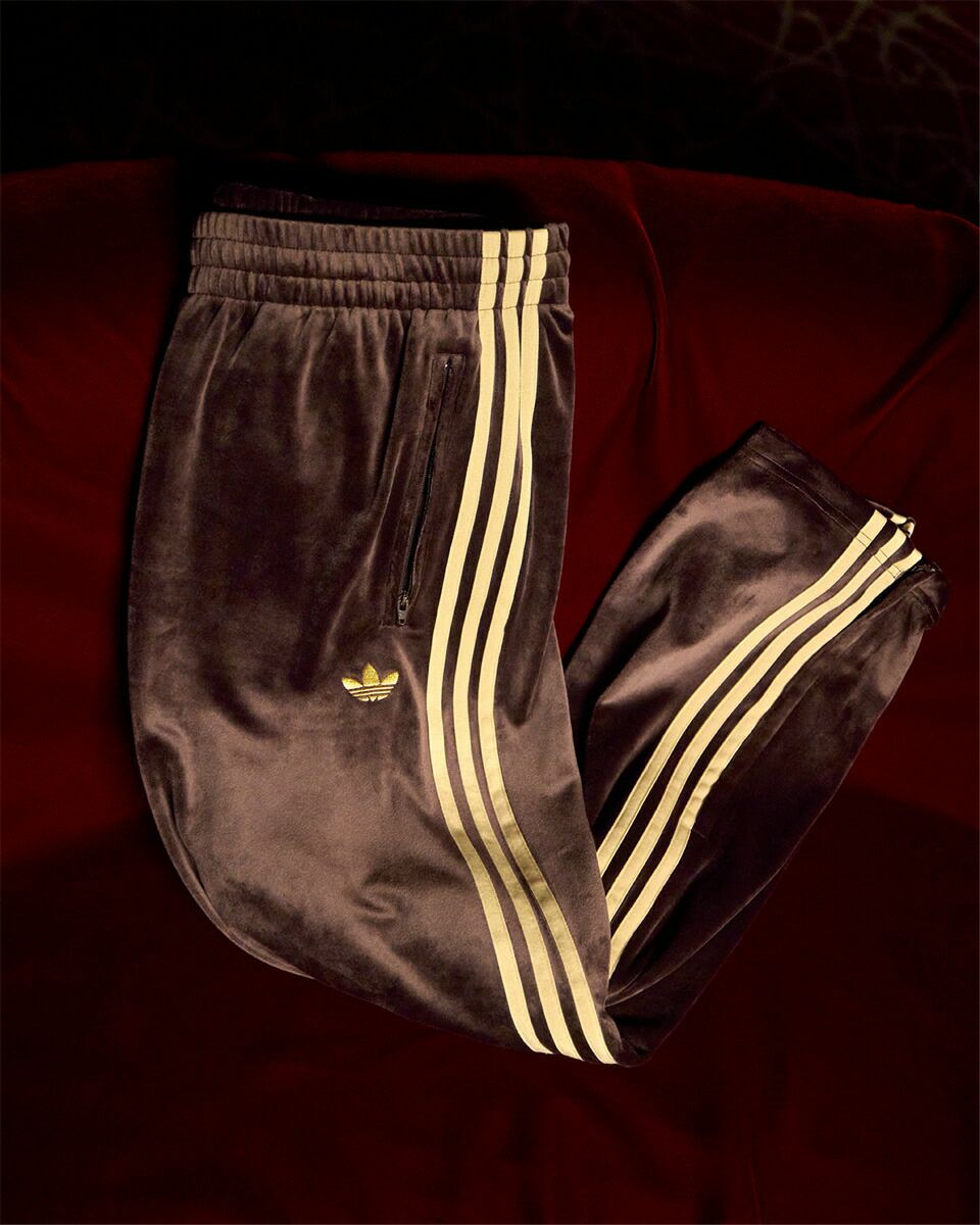 【美品】adidas ベロア　トラックパンツ　ジャージ　パンツ　ブラウン adidas FIREBIRD VELOUR TRACK PANTS ダークブラウン（アディダス