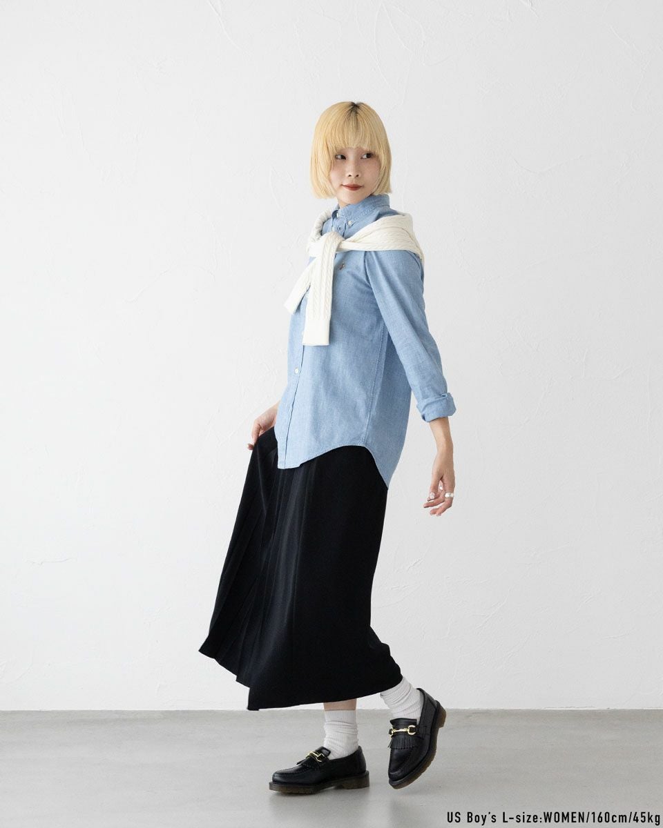 ポロ ラルフローレン デニム シャンブレー ボタンダウン シャツ POLO
