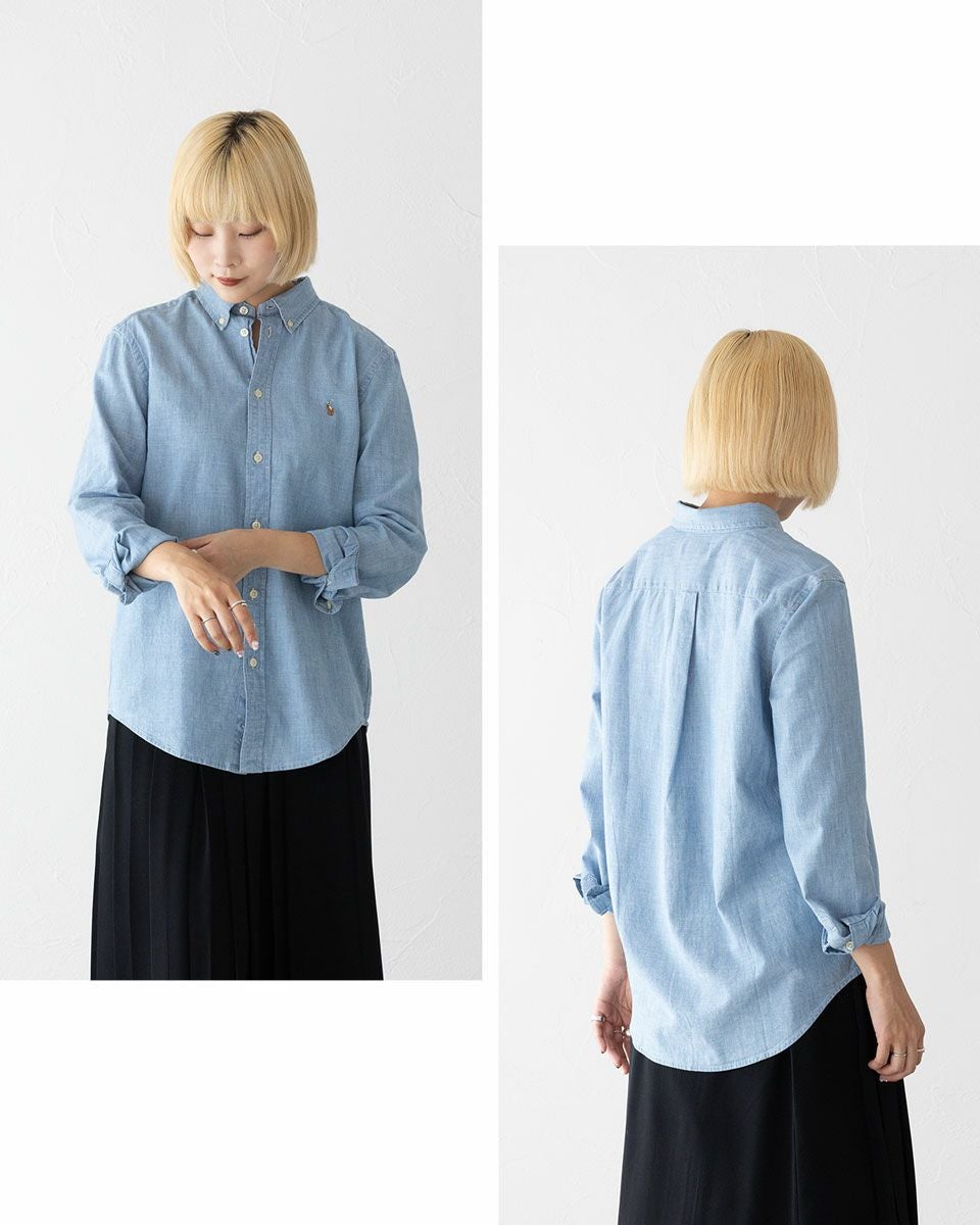 ポロ ラルフローレン デニム シャンブレー ボタンダウン シャツ POLO