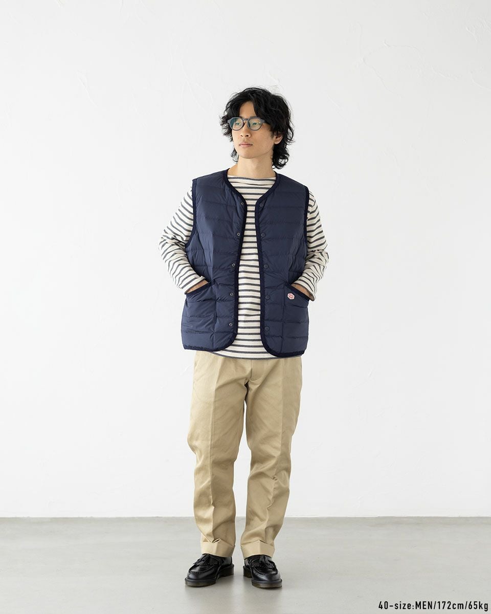 ヴァンソンエミレイユ ステッチレス ダウン ベスト Vincent et
