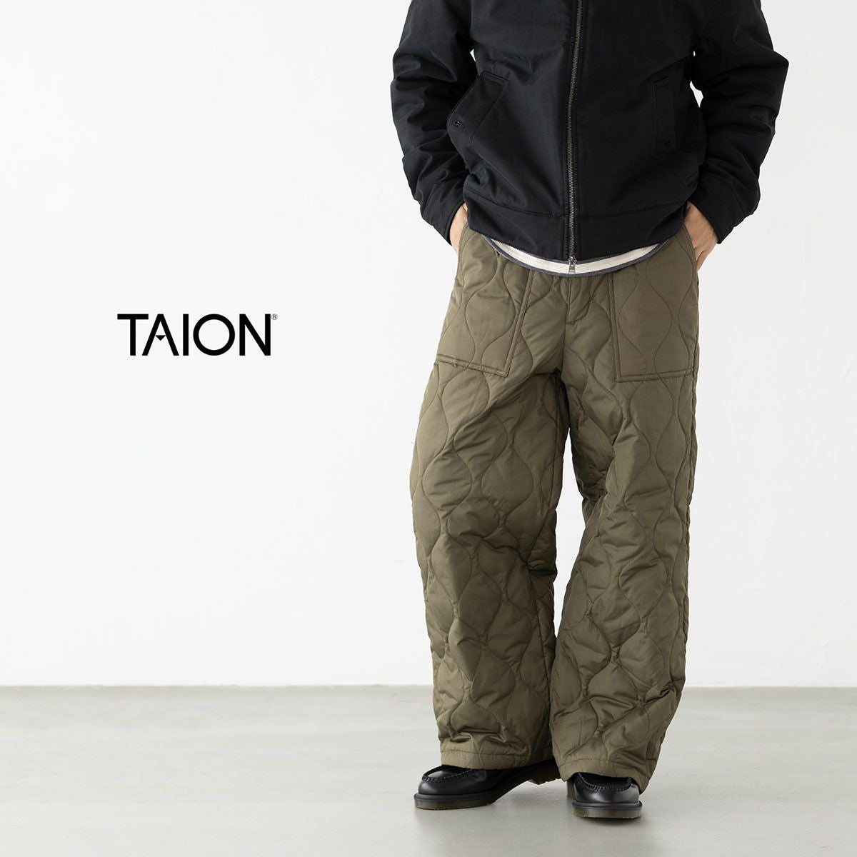 TAION ダウン　キルティングパンツ TAION（タイオン） パンツ 「TAION/タイオン」ミリタリー ナロー