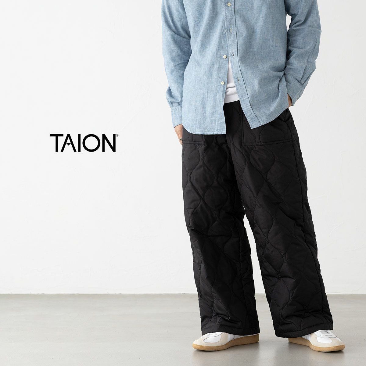タイオン ミリタリー ワイド ダウンパンツ TAION-139WDML-1 メンズ