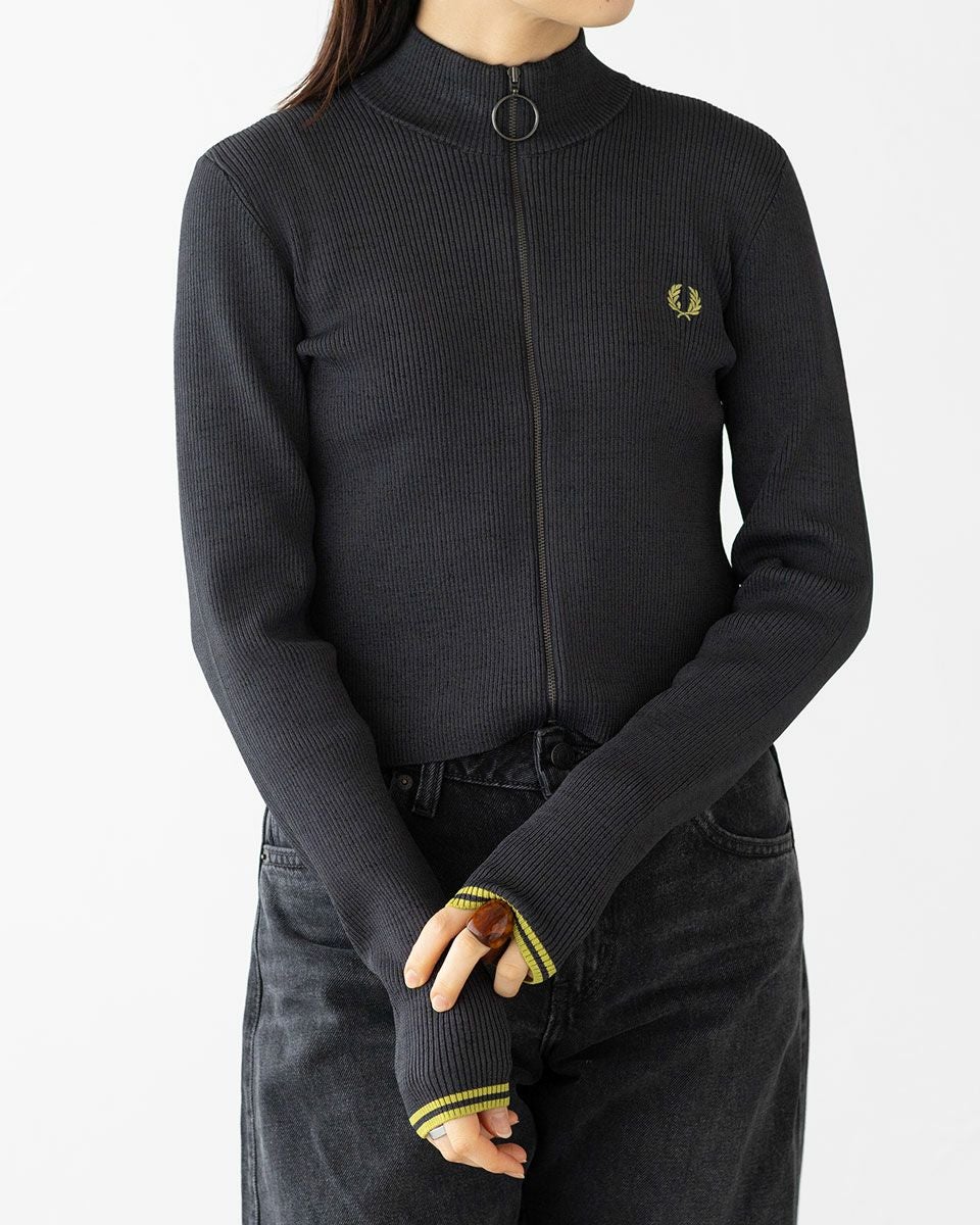 フレッドペリー レディース リブ ジップ スルー ジャンパー FRED PERRY