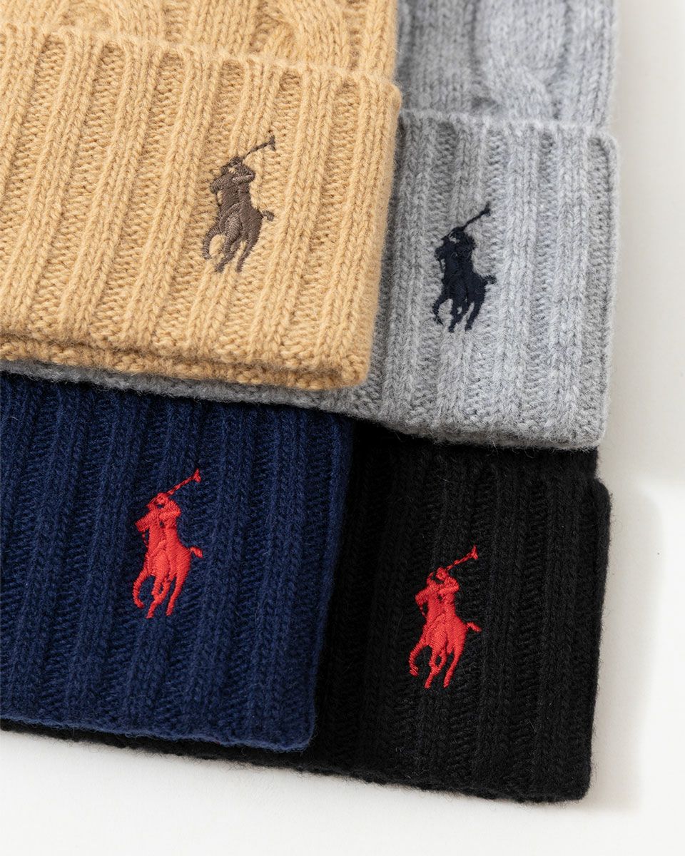 ポロ ラルフローレン ビーニー ケーブル編み ニット キャップ POLO