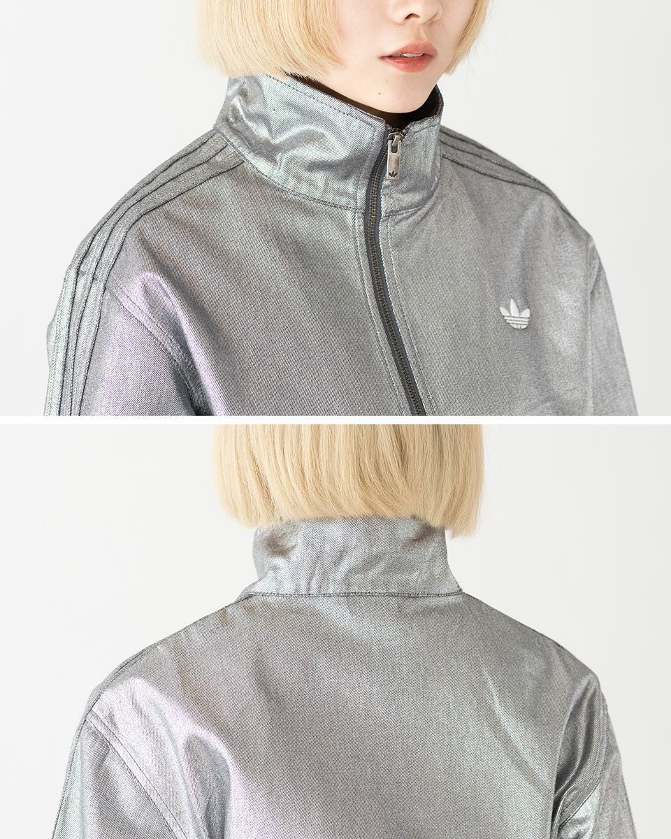 adidas トラックジャケット　シルバー　y2k adidas Originals アディダス ジャージ ファイヤーバード トラック