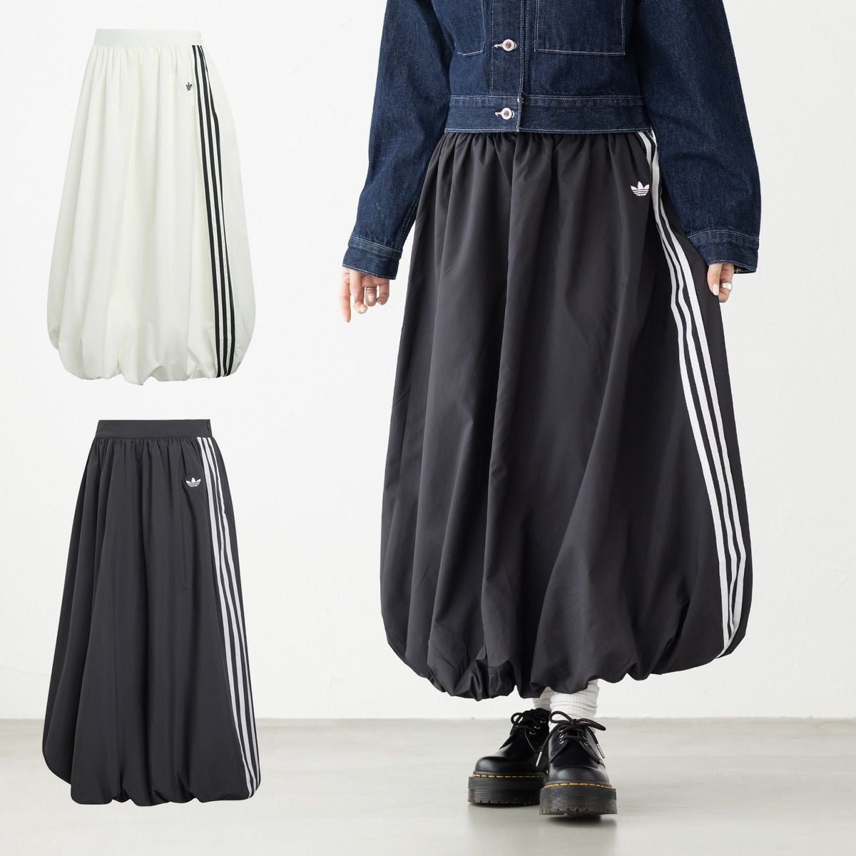 即日発送 M アディダス フルジップ　フーディー　ボンディングスカート 春　白黒 000000005683-01.jpg?size=l&w=