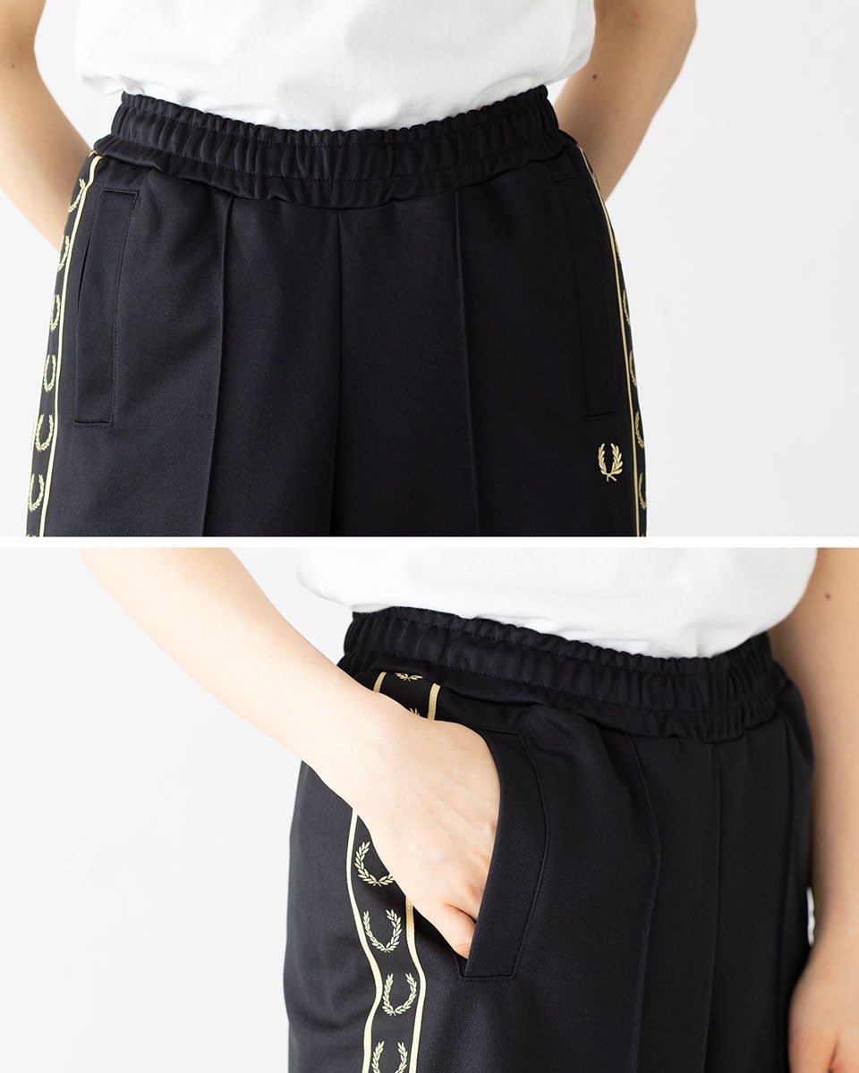 フレッドペリー ジャージ テープド ワイド トラックパンツ FRED PERRY