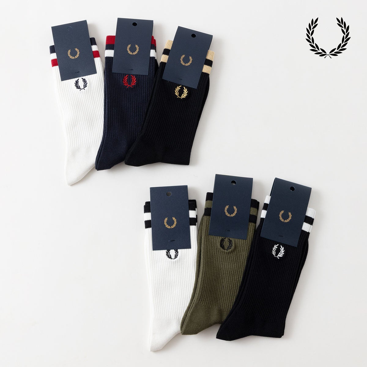 フレッドペリー 靴下 ティップド スポーツ ソックス FRED PERRY C1150