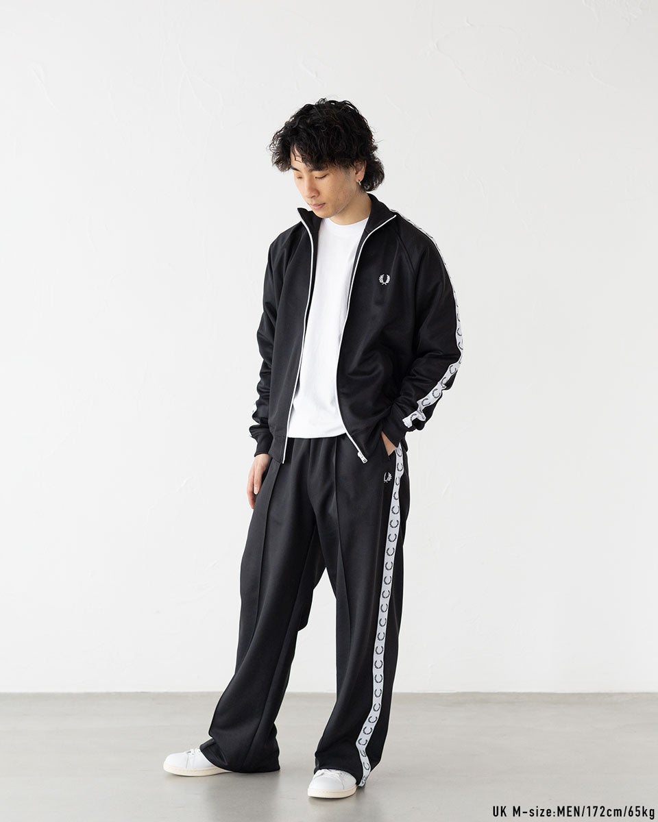 フレッドペリー FRED PERRY ジャージ ワイドレッグ トラックパンツ