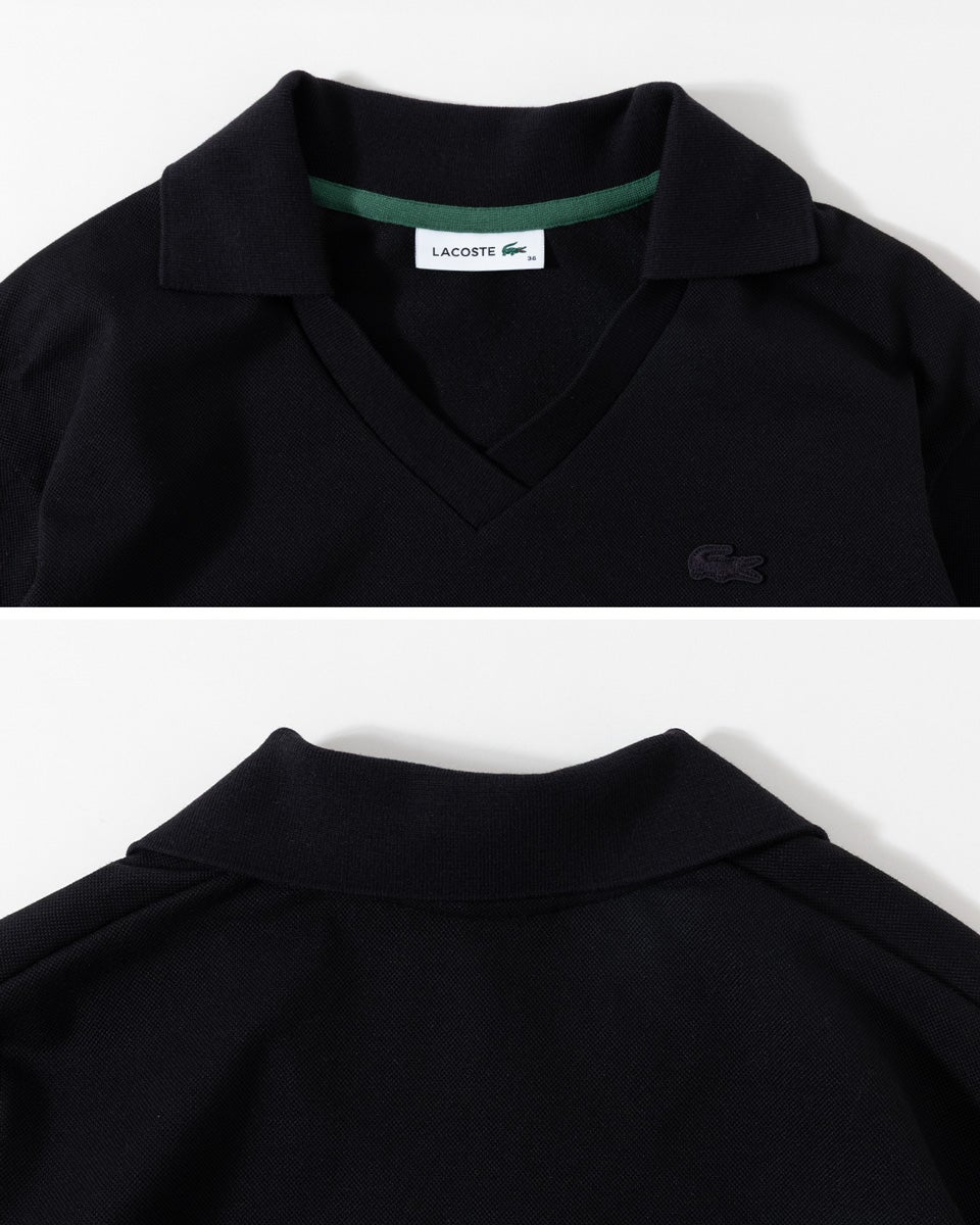 ナノユニバース別注 ラコステ ポロシャツ 黒 鹿の子 M ワニロゴ 美品 LACOSTE（ラコステ） 鹿の子地 ポロシャツ DH004J-99 LACOSTE メンズ
