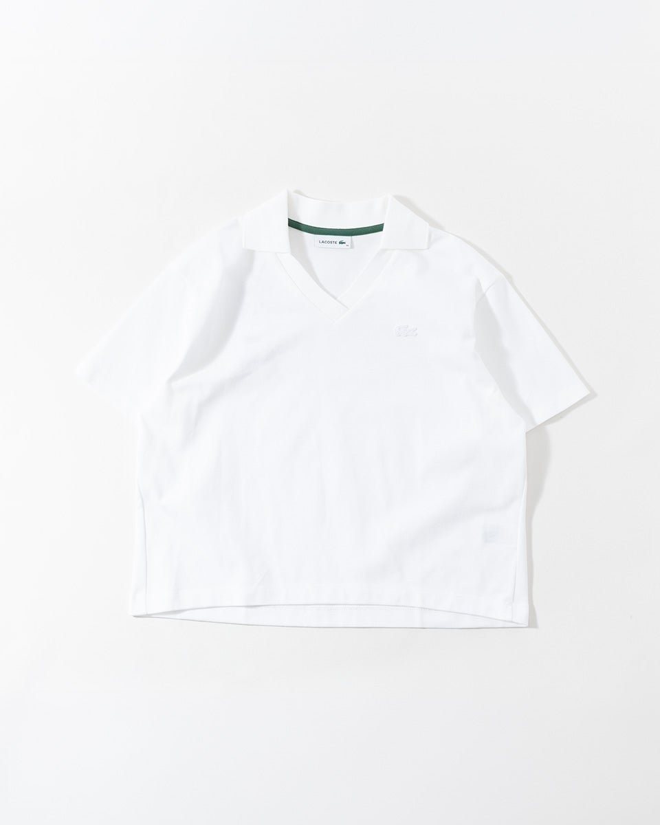 LACOSTE ラコステ 鹿の子 クラシックフィット ポロシャツ S ホワイト LACOSTE（ラコステ） 【並行輸入品】ラコステ ポロシャツ メンズ 半袖