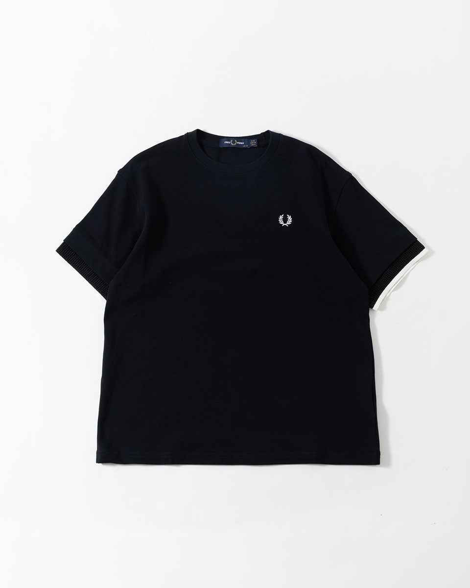 フレッドペリー メッシュカフ ピケ Tシャツ FRED PERRY G2167