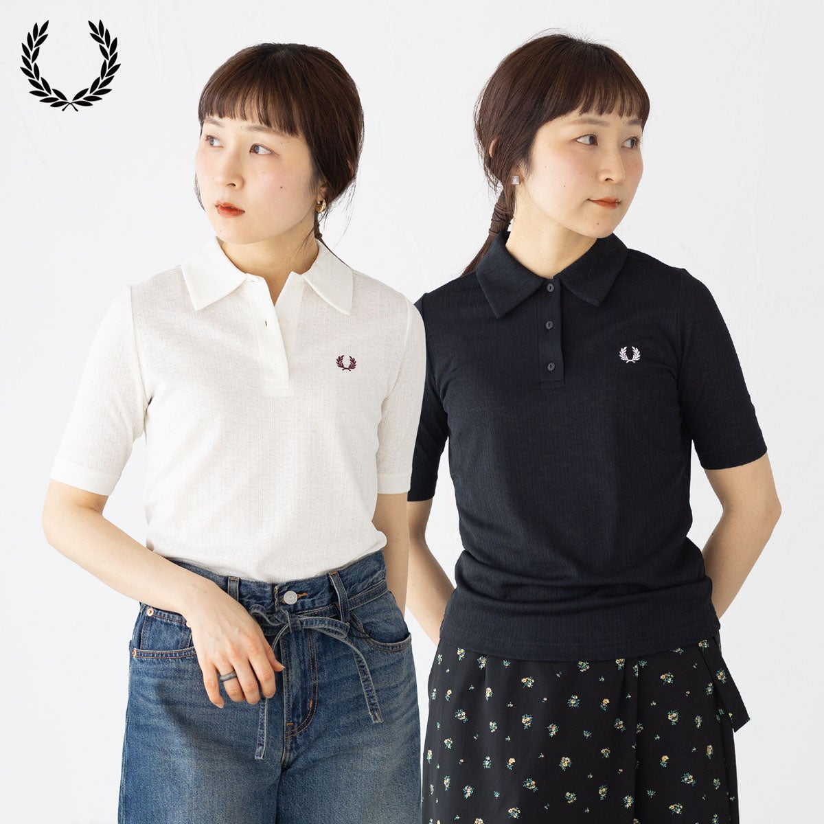 フレッドペリー シアー リブ ポロシャツ FRED PERRY G2168 レディース