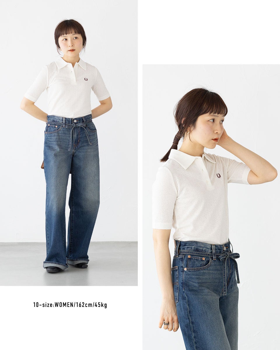 フレッドペリー シアー リブ ポロシャツ FRED PERRY G2168 レディース