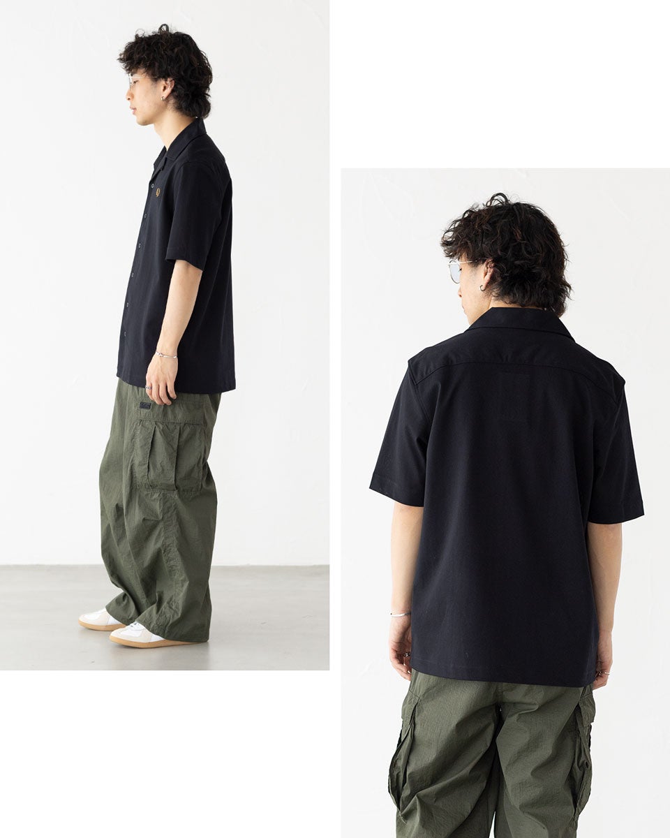 フレッドペリー FRED PERRY コンプレス メッシュ リビアカラー シャツ