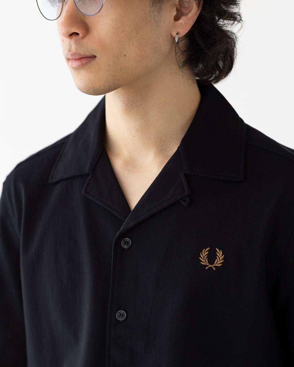 フレッドペリー FRED PERRY コンプレス メッシュ リビアカラー シャツ