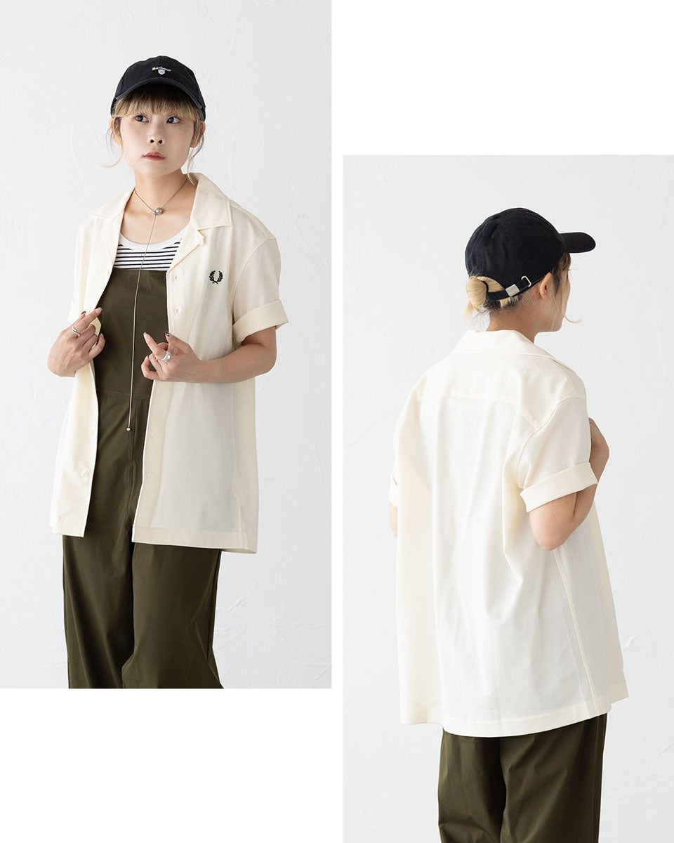 フレッドペリー FRED PERRY コンプレス メッシュ リビアカラー シャツ