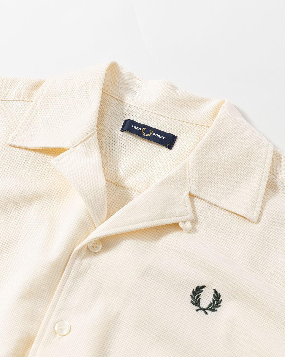 フレッドペリー FRED PERRY コンプレス メッシュ リビアカラー シャツ