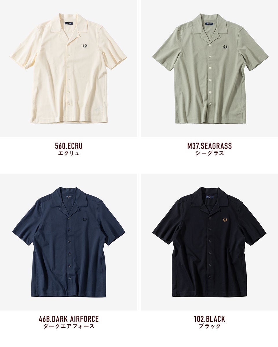 フレッドペリー FRED PERRY コンプレス メッシュ リビアカラー シャツ
