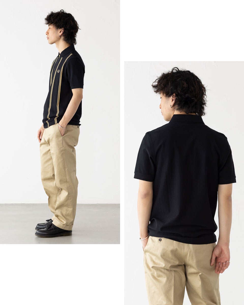 縦ラインで魅せる上品ジップポロ。 フレッドペリー バーティカル