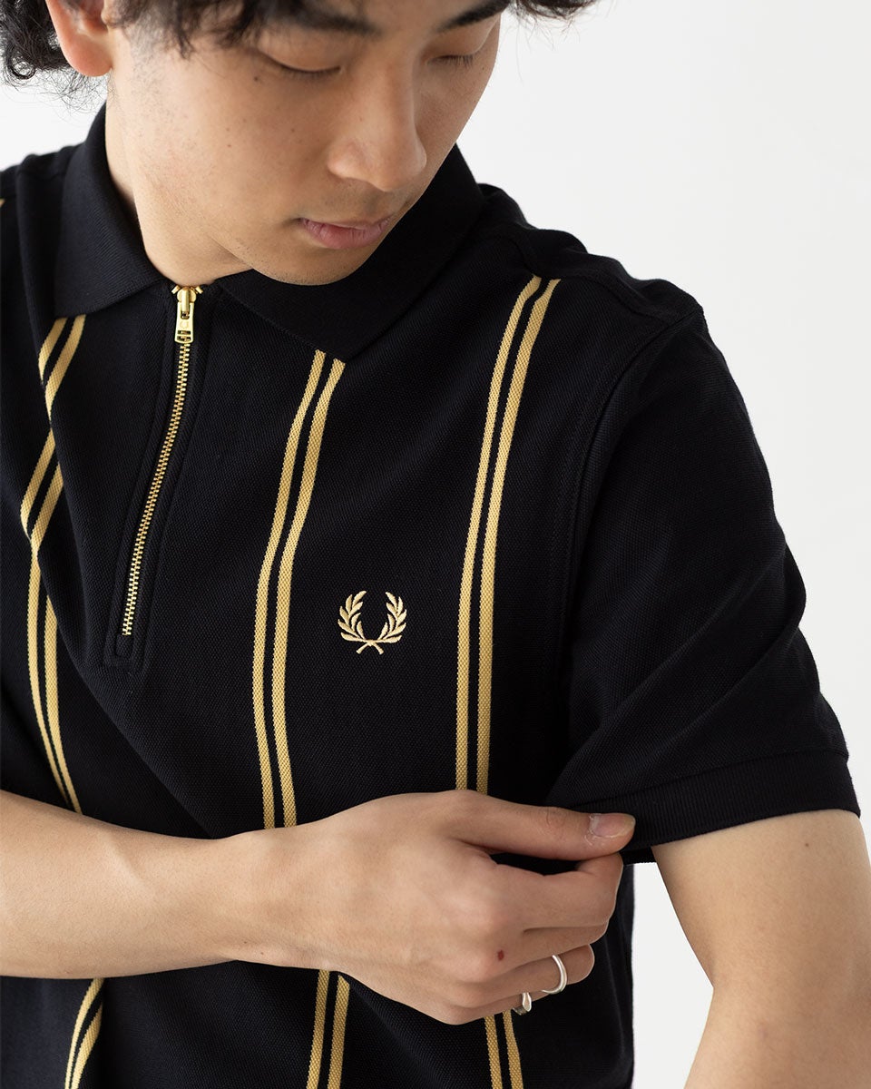 【希少/イタリア製】フレッドペリーFRED PERRY ポロシャツ フレッドペリー FRED PERRY バーティカル ストライプ ポロシャツ M2419