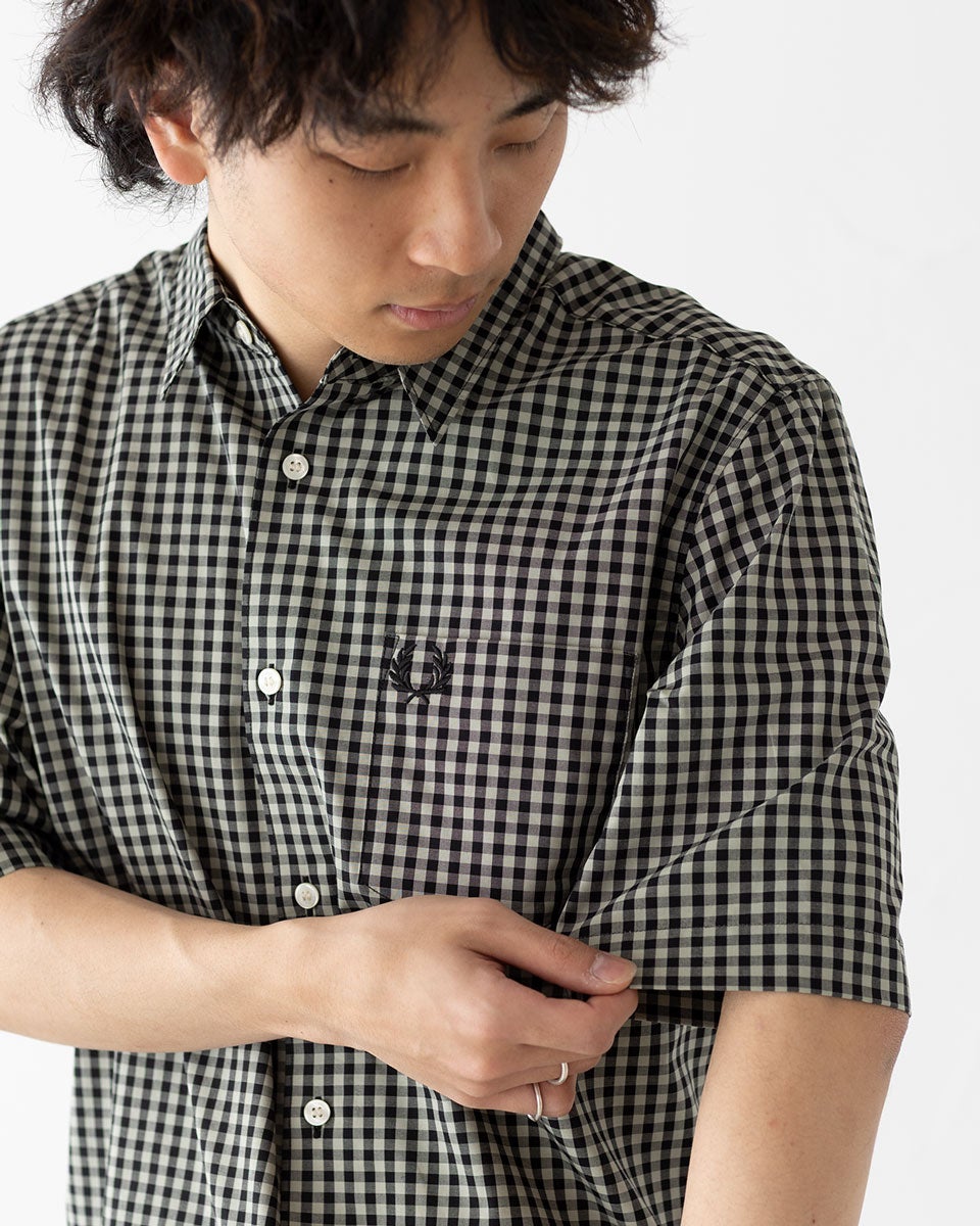 フレッドペリー FRED PERRY ギンガム チェック ショートスリーブ