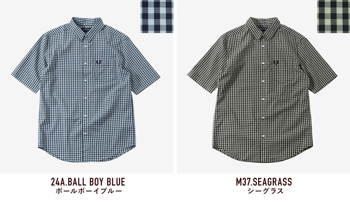 フレッドペリー FRED PERRY ギンガム チェック ショートスリーブ