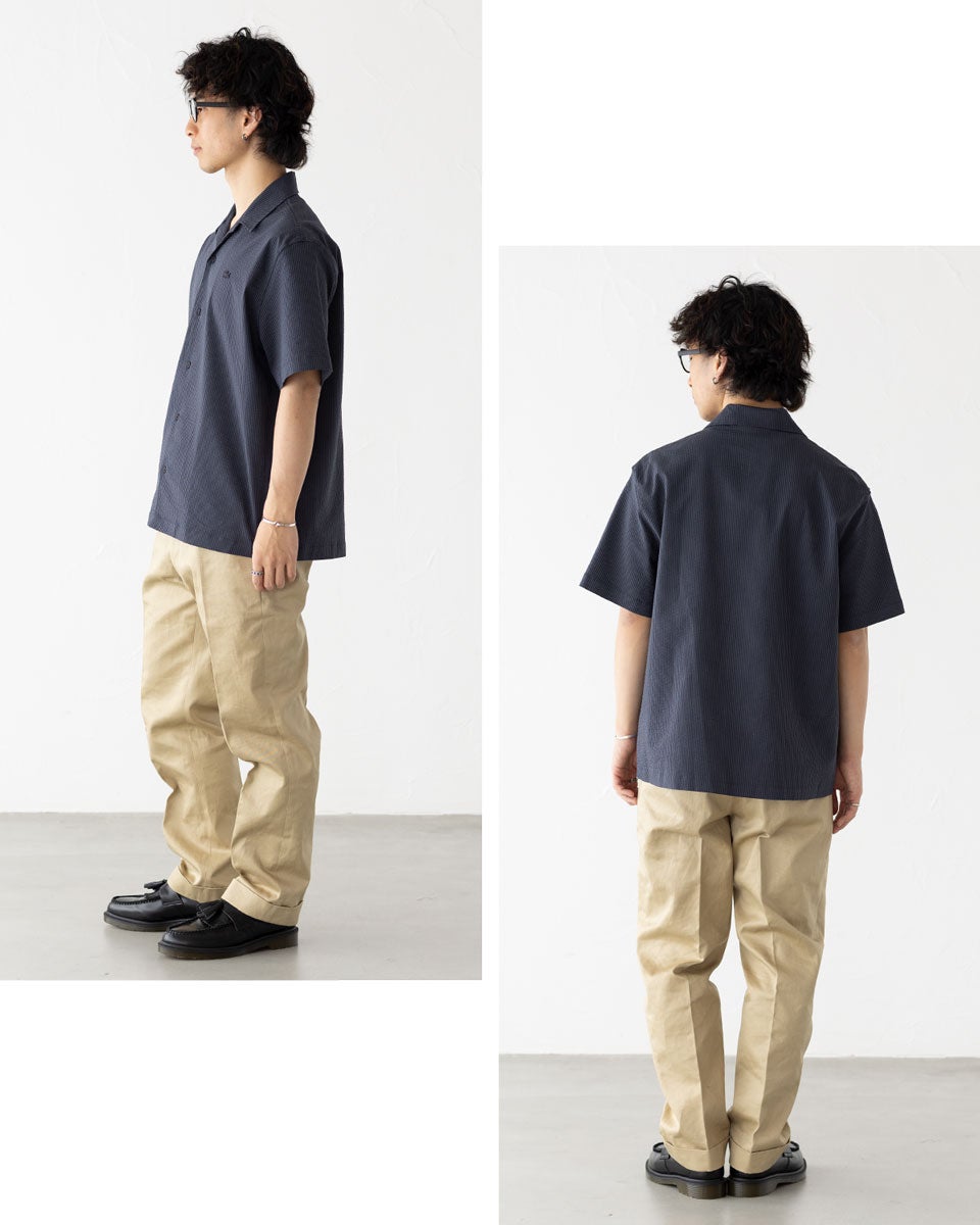 ラコステ シアサッカー オープンカラー シャツ LACOSTE CH2355-10