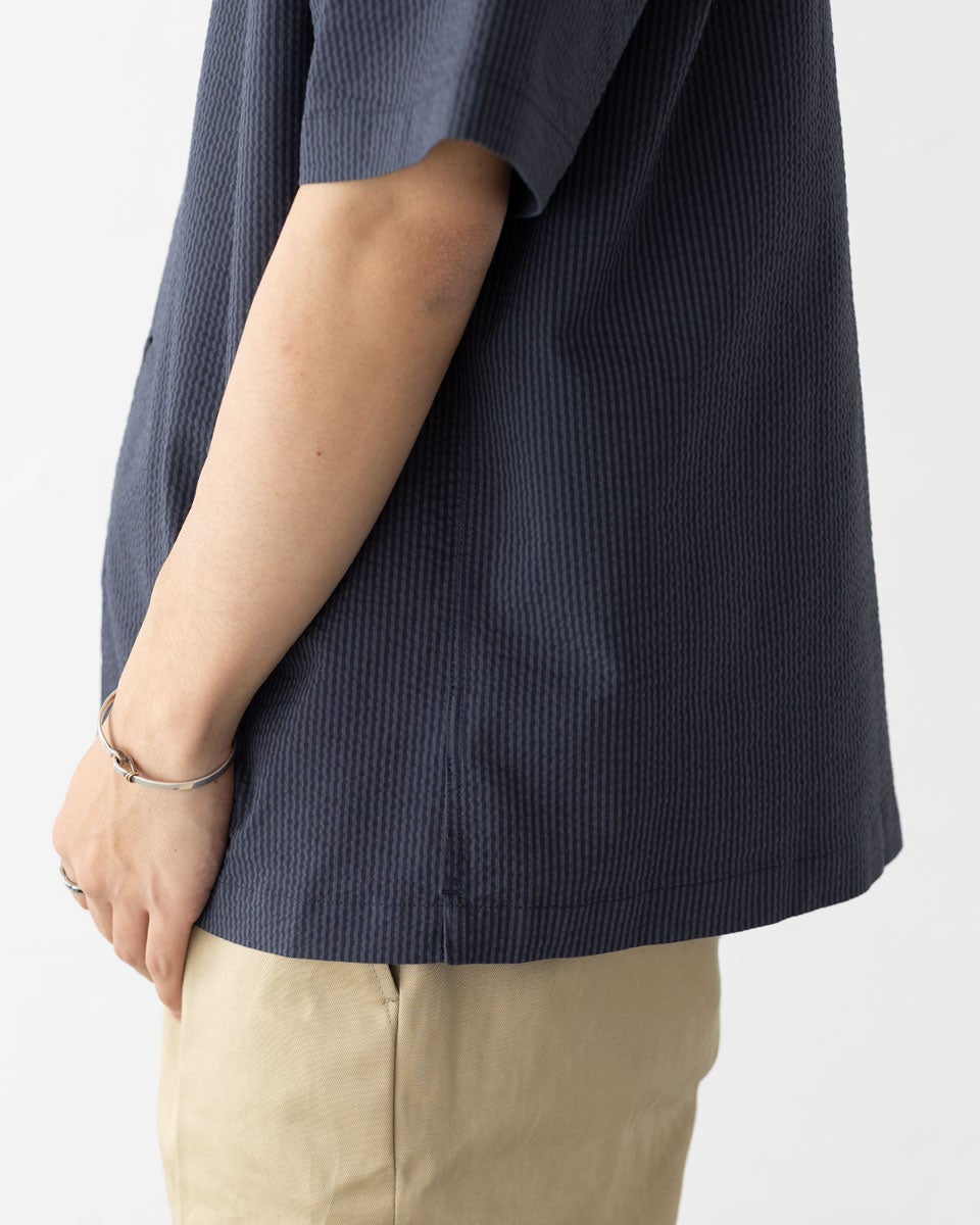 ラコステ シアサッカー オープンカラー シャツ LACOSTE CH2355-10