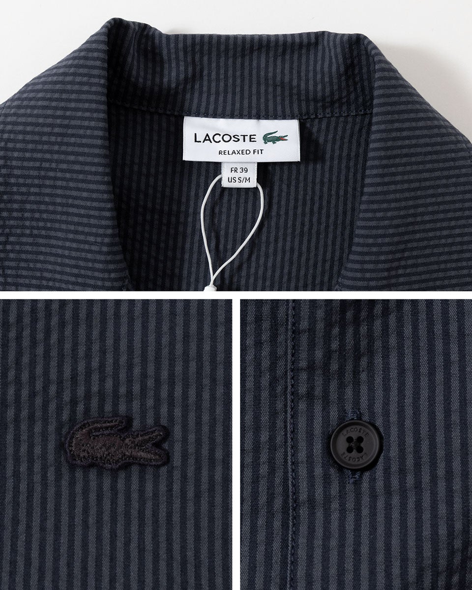 ラコステ シアサッカー オープンカラー シャツ LACOSTE CH2355-10