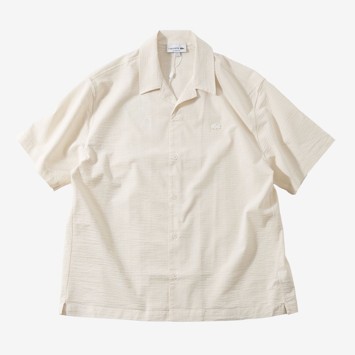 ラコステ シアサッカー オープンカラー シャツ LACOSTE CH2355-10