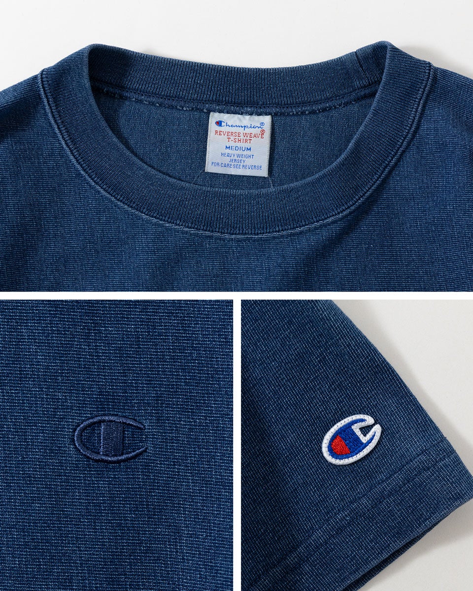 チャンピオン リバースウィーブ インディゴ ショートスリーブ Tシャツ