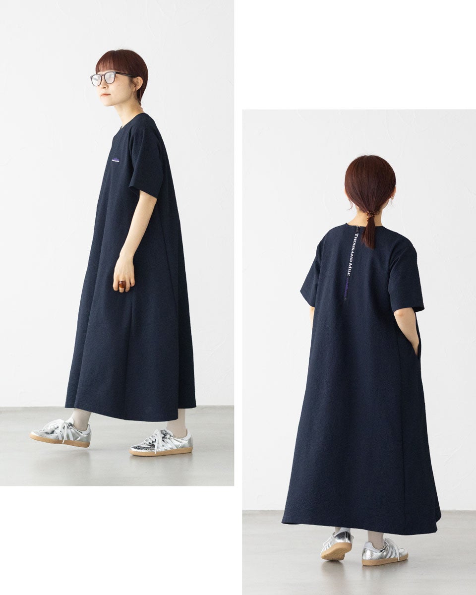 サウザンドマイル ショートスリーブ ロング マキシ ワイド ワンピース
