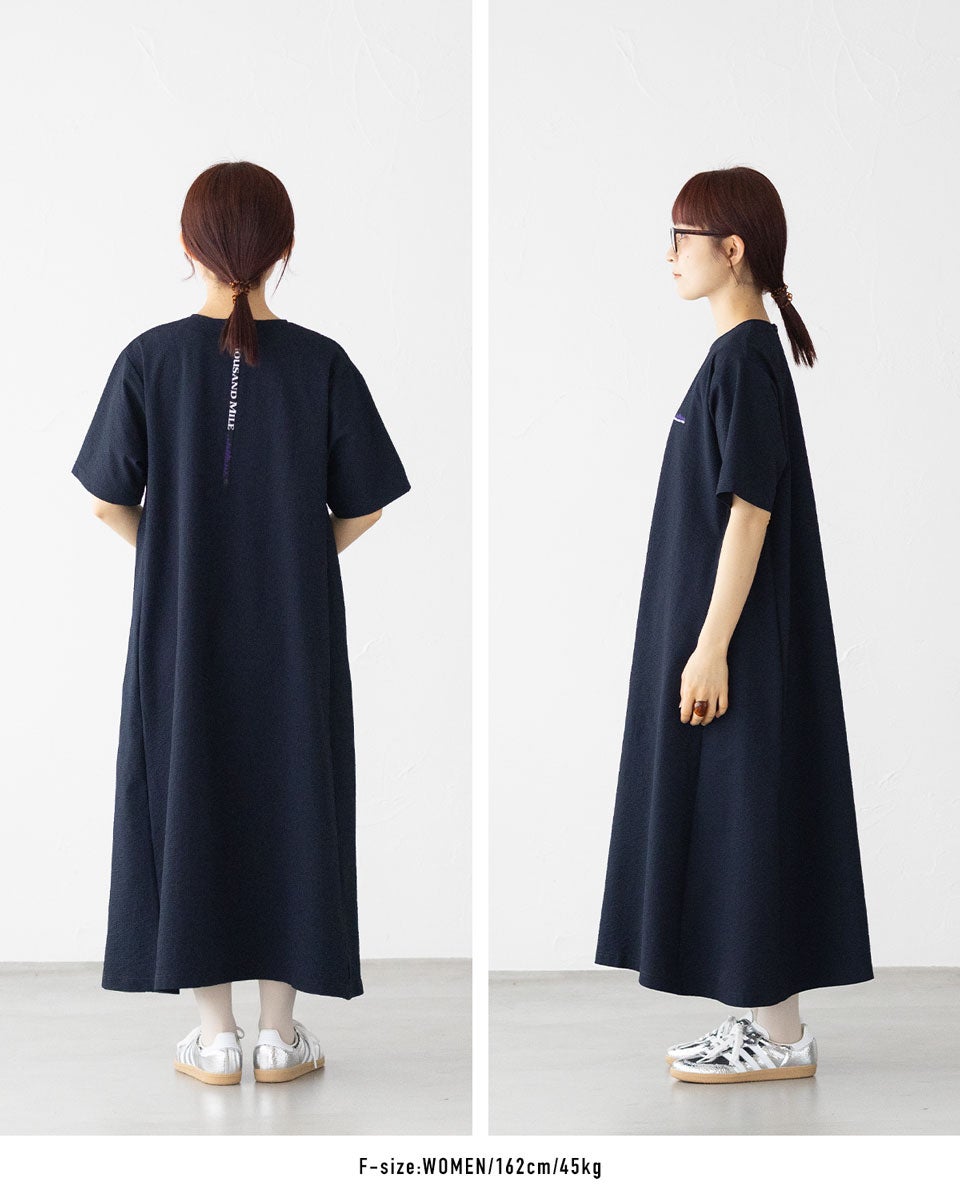 サウザンドマイル ショートスリーブ ロング マキシ ワイド ワンピース