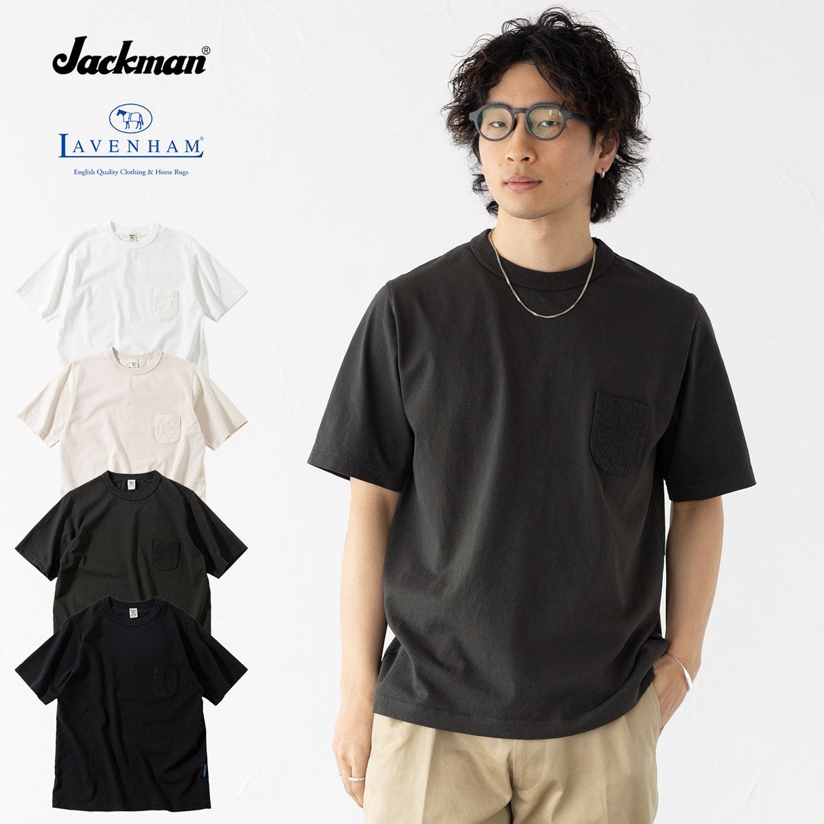 ジャックマン ラベンハム ベイメン ポケット Tシャツ LV5533LV Jackman