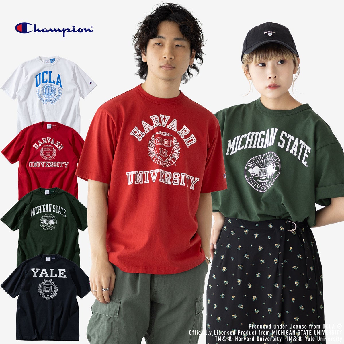 チャンピオン T1011 大学公認 Tシャツ Champion C5-D306 メンズ