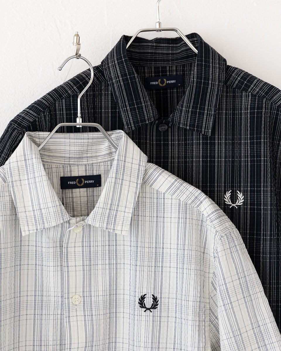 フレッドペリー シアサッカー チェック シャツ FRED PERRY M2470