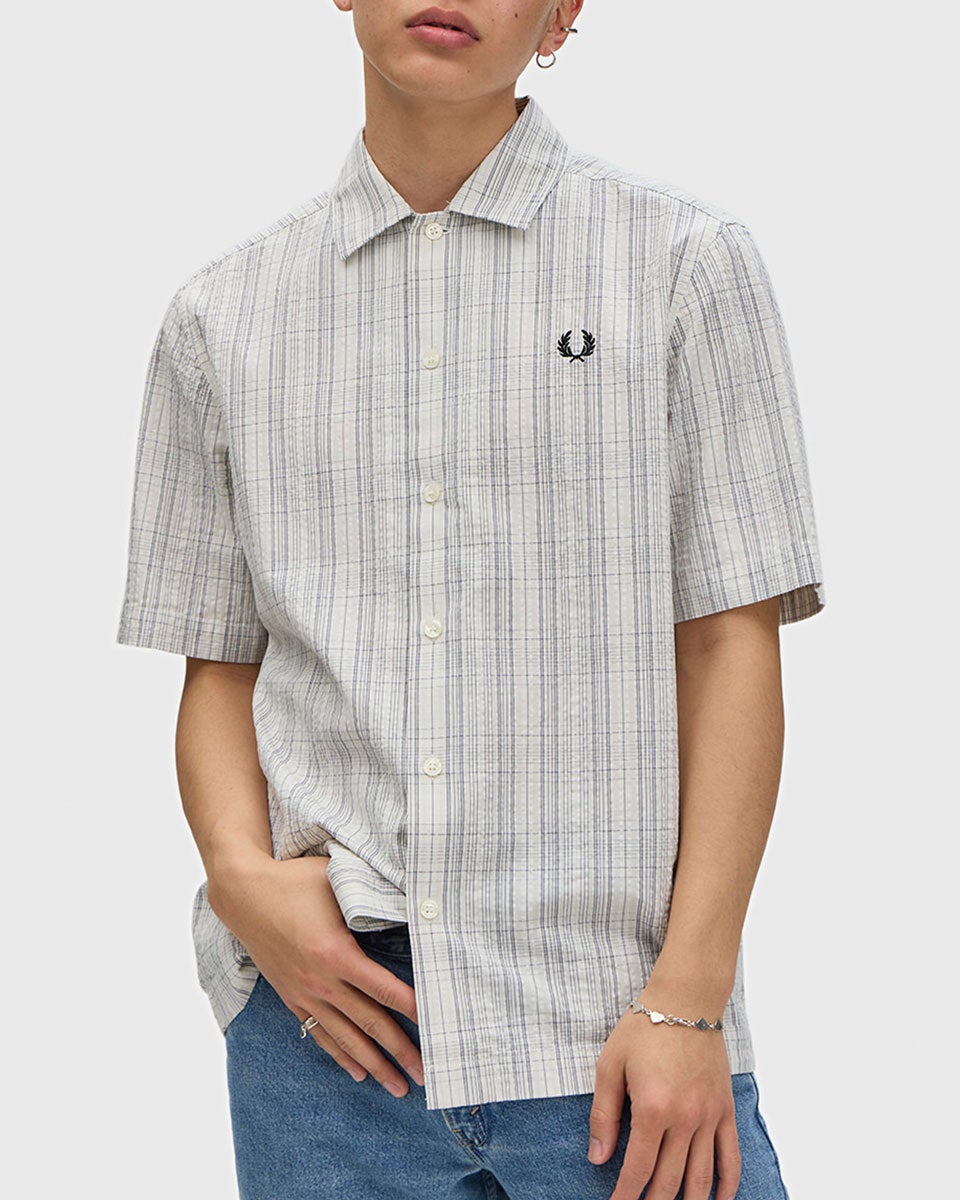 フレッドペリー シアサッカー チェック シャツ FRED PERRY M2470