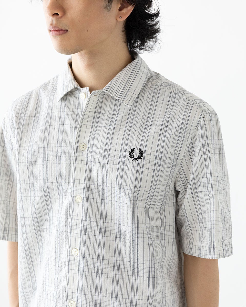 フレッドペリー シアサッカー チェック シャツ FRED PERRY M2470
