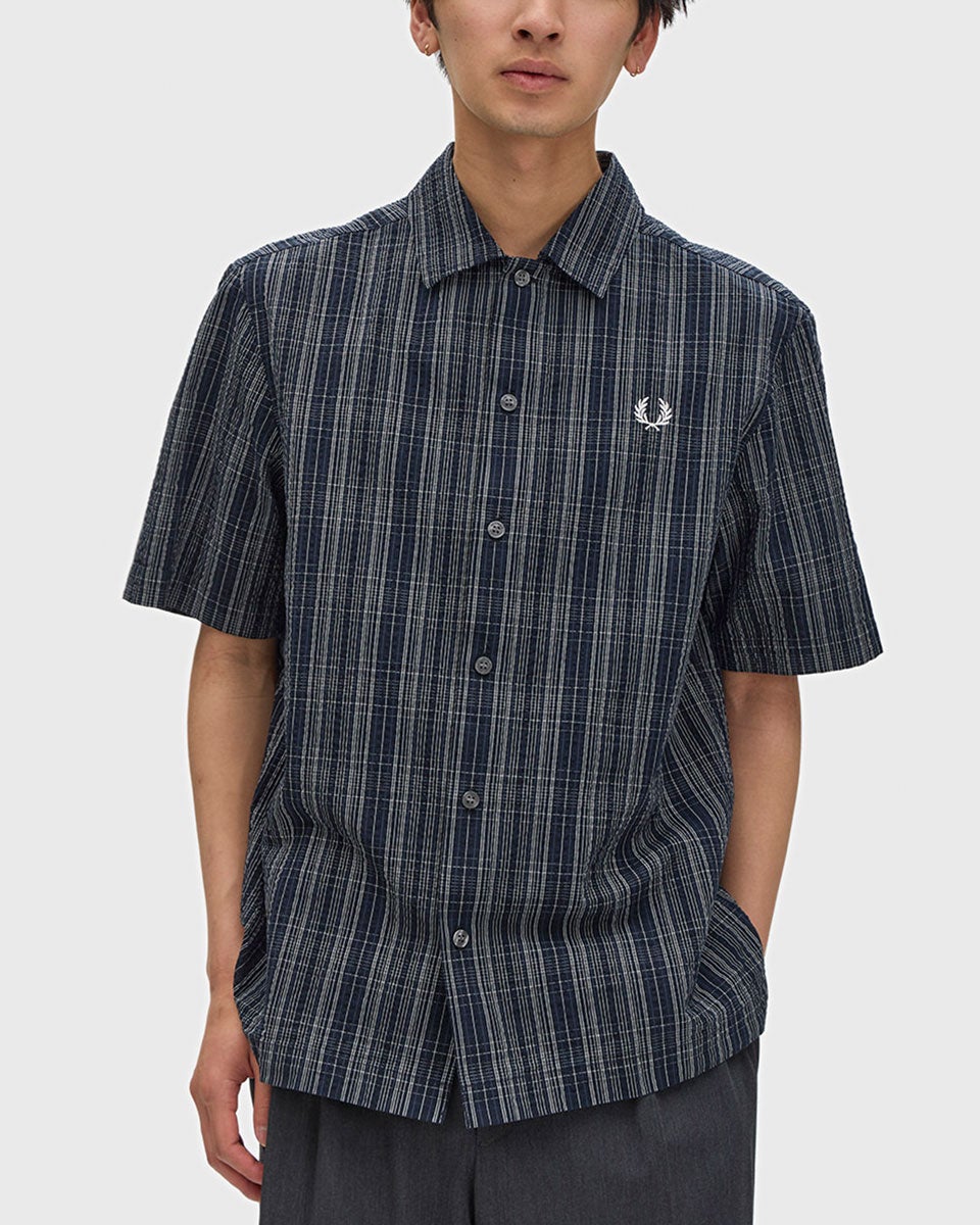 フレッドペリー シアサッカー チェック シャツ FRED PERRY M2470