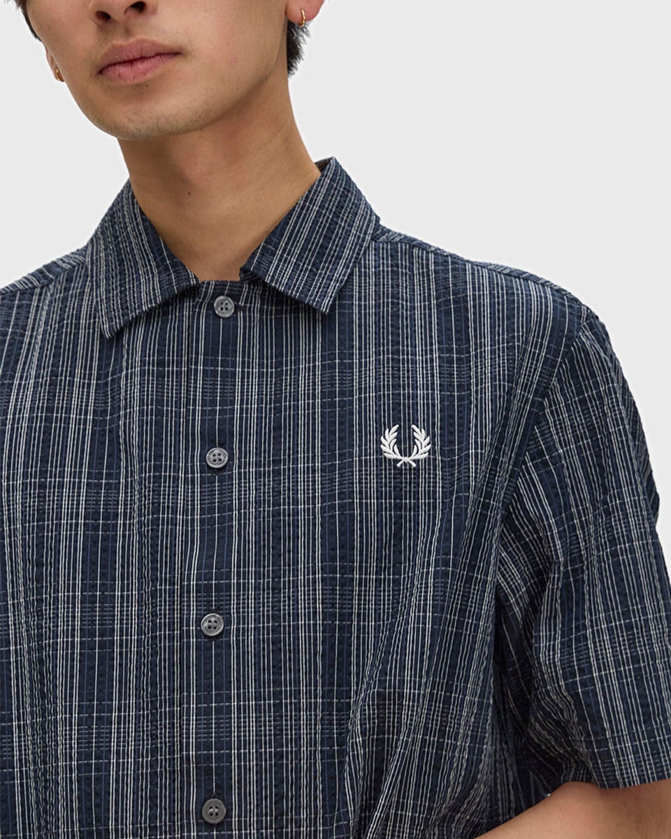 フレッドペリー シアサッカー チェック シャツ FRED PERRY M2470