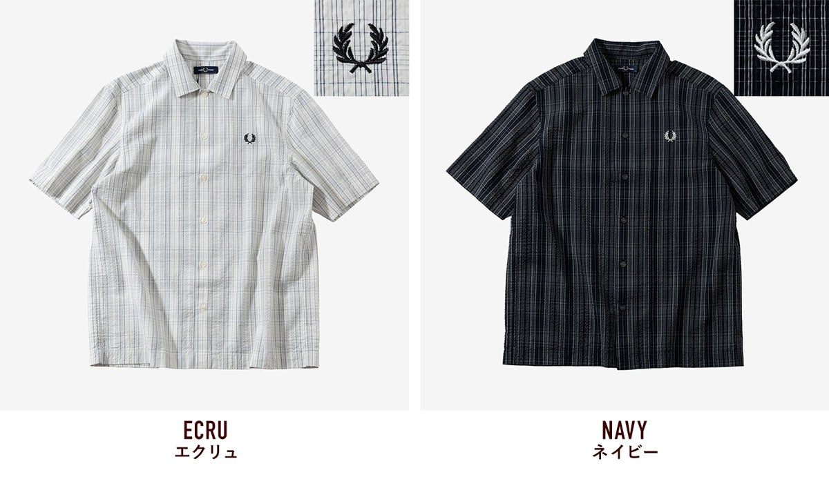 フレッドペリー シアサッカー チェック シャツ FRED PERRY M2470