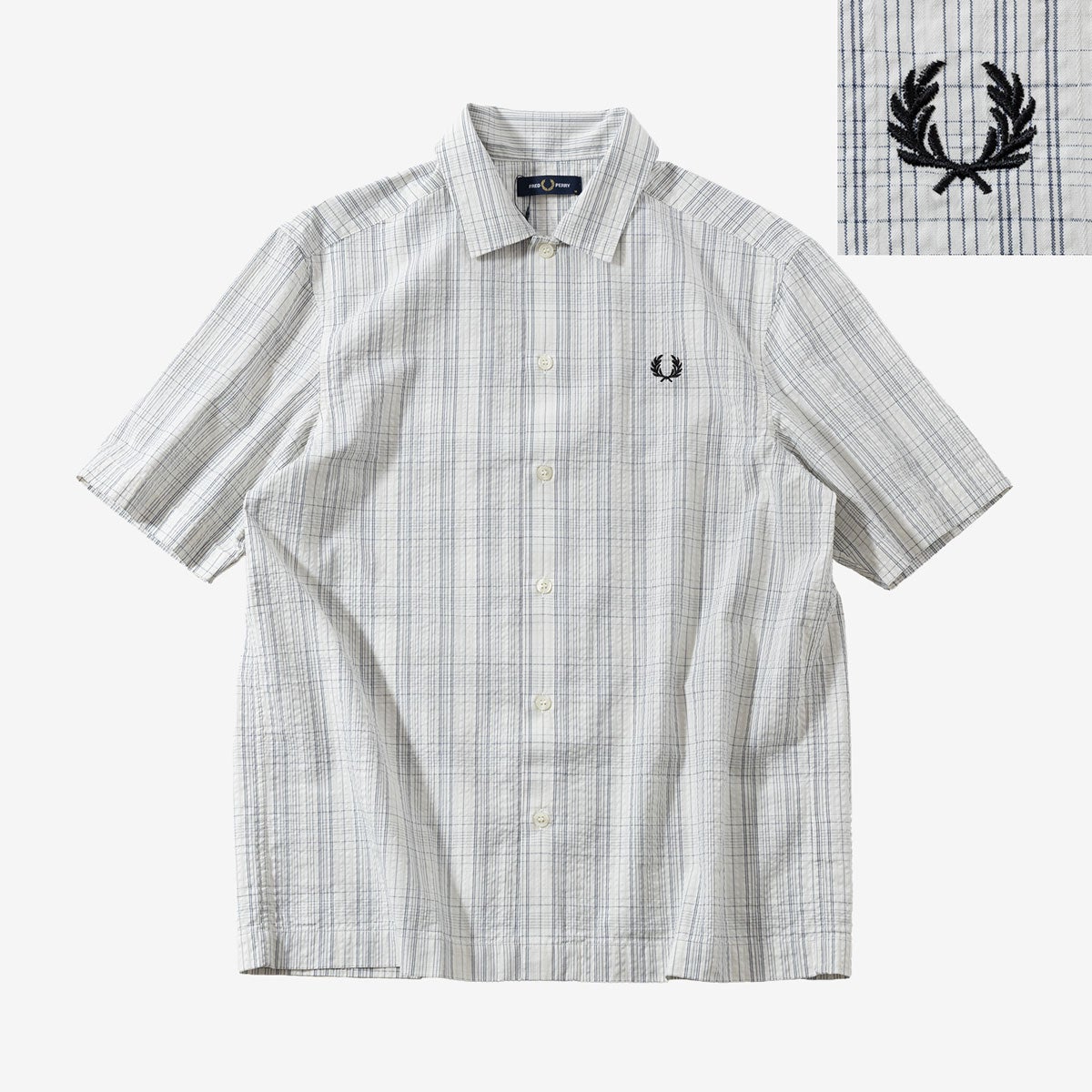 フレッドペリー シアサッカー チェック シャツ FRED PERRY M2470