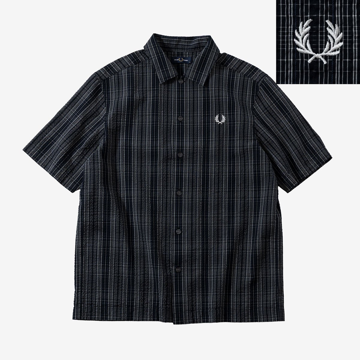 フレッドペリー シアサッカー チェック シャツ FRED PERRY M2470