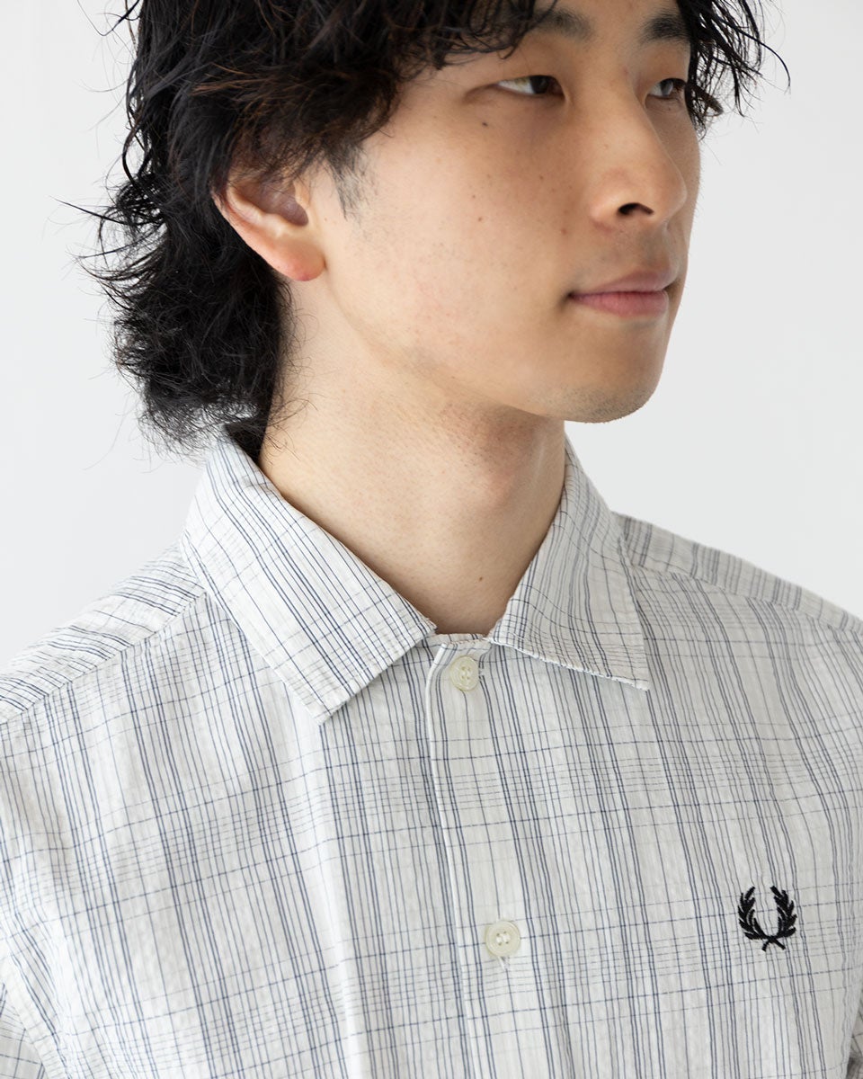 フレッドペリー シアサッカー チェック シャツ FRED PERRY M2470