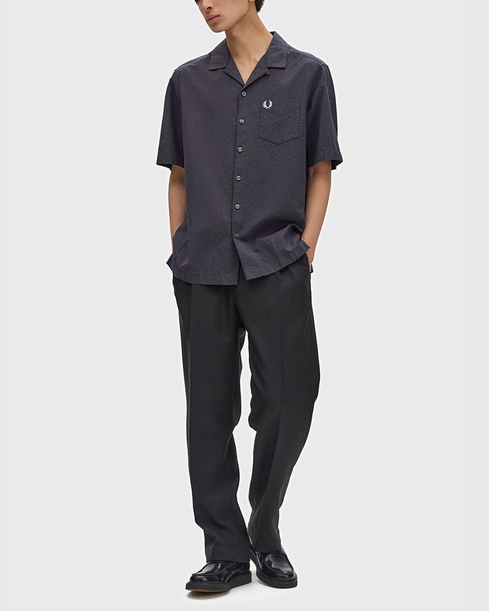 フレッドペリー シアサッカー リビアカラー シャツ FRED PERRY M2471