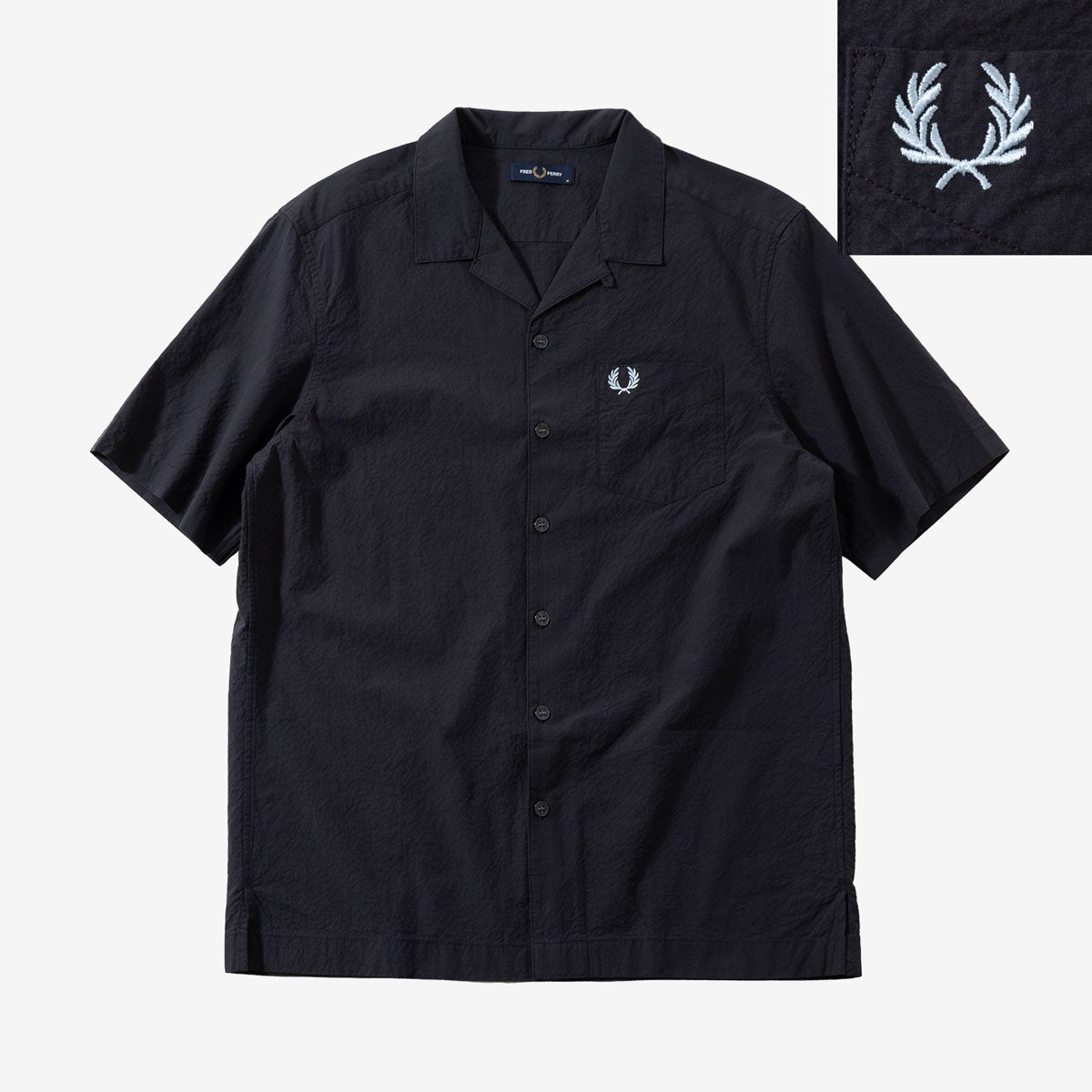フレッドペリー シアサッカー リビアカラー シャツ FRED PERRY M2471