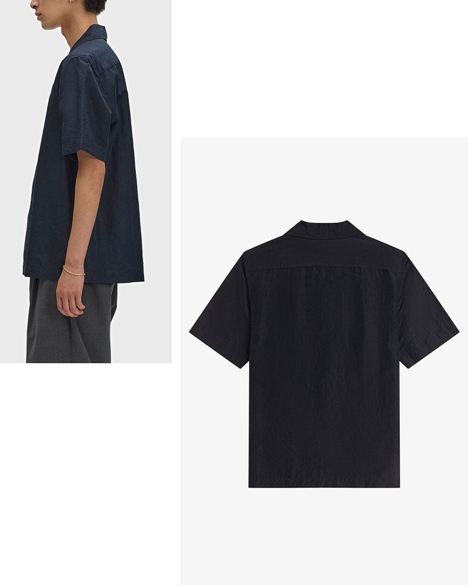 フレッドペリー リネン ブレンド リビアカラー シャツ FRED PERRY